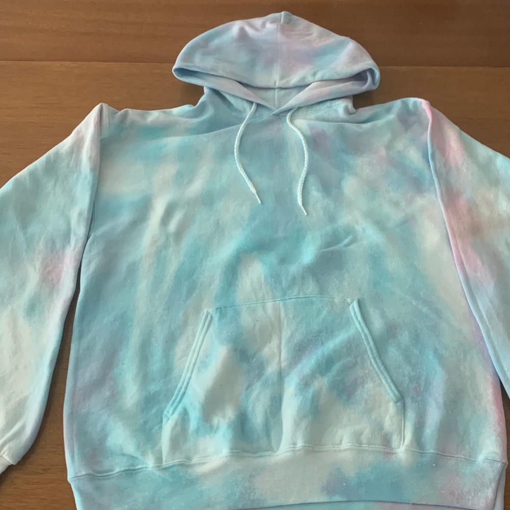 NWOT Unisex Cotton candy Tye dye hoodie